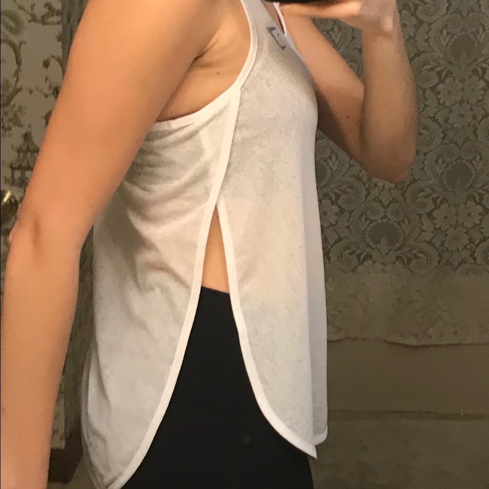 Gymshark Small White Tank Open Sides